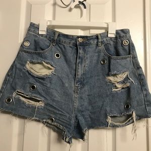 Forever21 high waisted cut-off jean shorts